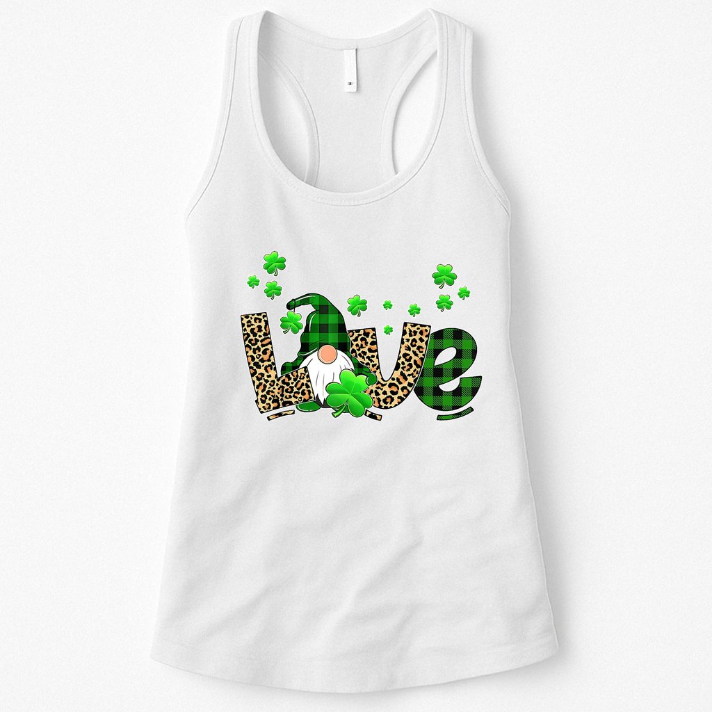 Love Gnome St Patrick's Day Womens Tank Top