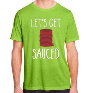 Let's Get Sauced Funny Get Sauced Cranberry Thanksgiving  Adult ChromaSoft Performance T-Shirt