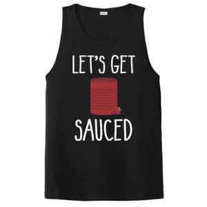 Let's Get Sauced Funny Get Sauced Cranberry Thanksgiving  PosiCharge Competitor Tank