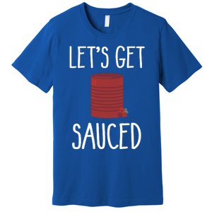 Let's Get Sauced Funny Get Sauced Cranberry Thanksgiving  Premium T-Shirt