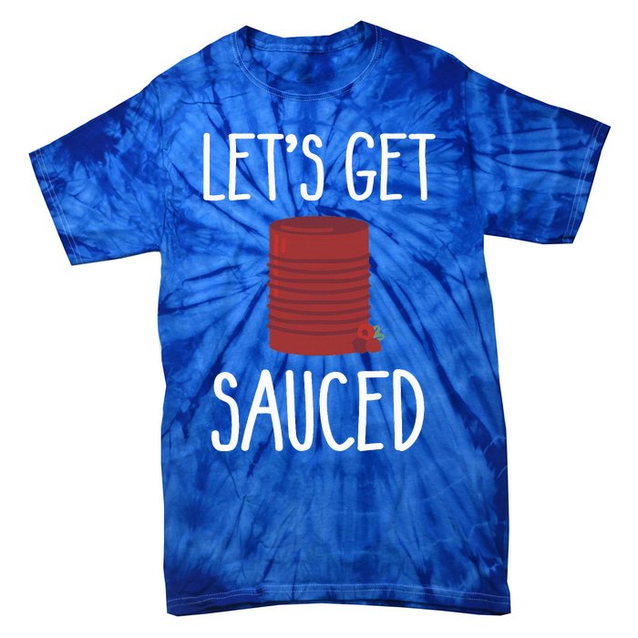 Let's Get Sauced Funny Get Sauced Cranberry Thanksgiving  Tie-Dye T-Shirt