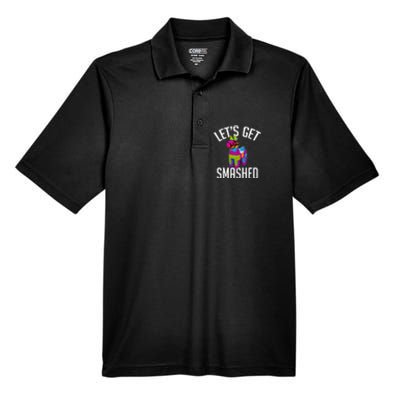 LetS Get Smashed Funny Pinata Ing Cool Gift Men's Origin Performance Pique Polo