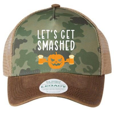 LetS Get Smashed Pumpkin Lover Halloween Ing Party Meaningful Gift Legacy Tie Dye Trucker Hat