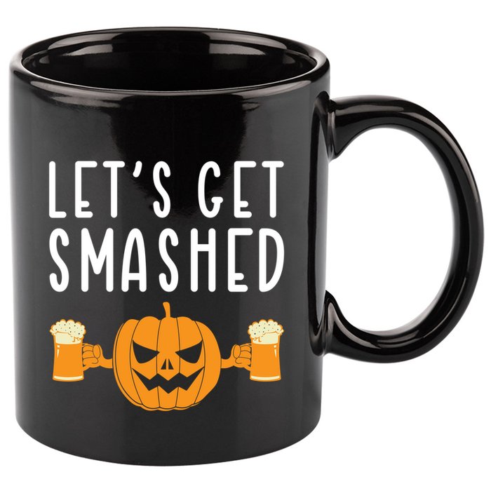 LetS Get Smashed Pumpkin Lover Halloween Ing Party Meaningful Gift 11oz C Handle Ceramic Mug
