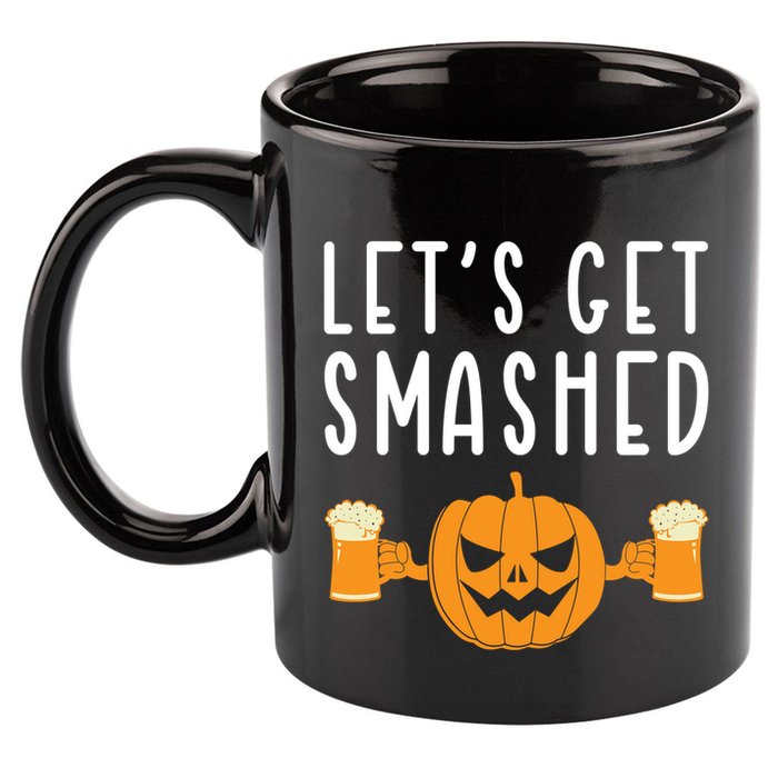 LetS Get Smashed Pumpkin Lover Halloween Ing Party Meaningful Gift 11oz C Handle Ceramic Mug