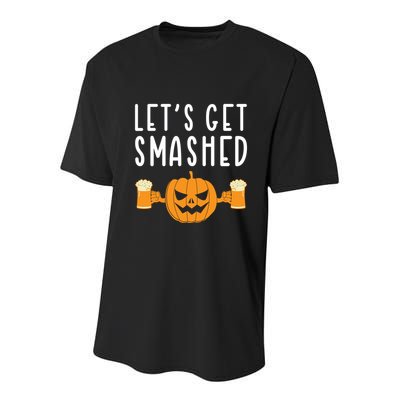 LetS Get Smashed Pumpkin Lover Halloween Ing Party Meaningful Gift Youth Performance Sprint T-Shirt