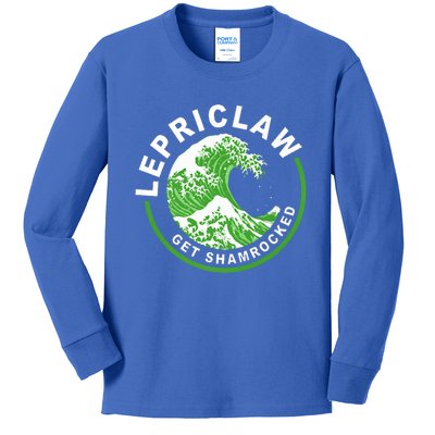 Lepriclaw Get Shamrocked Ing St Patrick's Day Great Gift Kids Long Sleeve Shirt