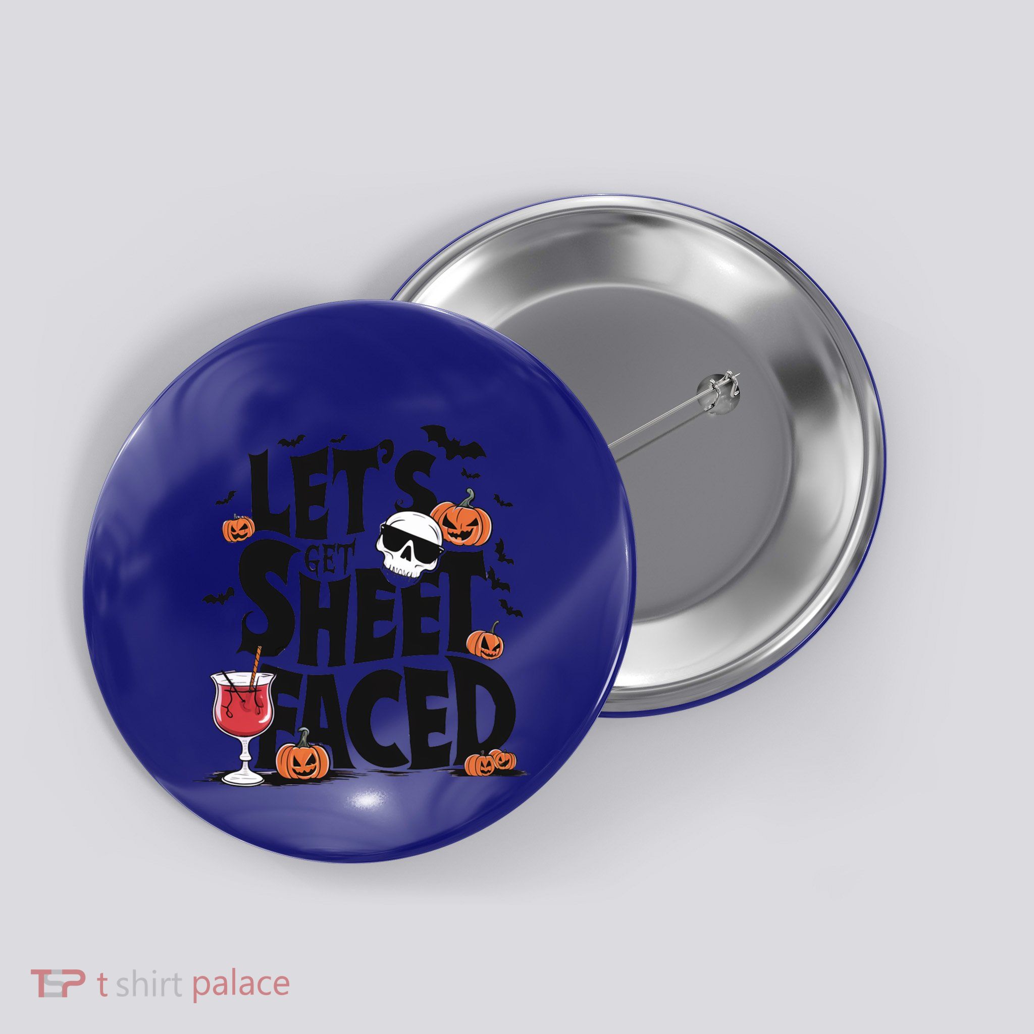 LetS Get Sheetfaced Halloween Humor Ghost Humor Ghost Great Gift Button