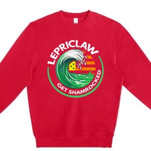 Lepriclaw Get Shamrockedfunny Giftt Patricks Day Irish Ing Fun Gift Premium Crewneck Sweatshirt