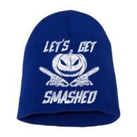 LetS Get Smashed Spooky Pumpkin Halloween 2019 Cute Gift Short Acrylic Beanie