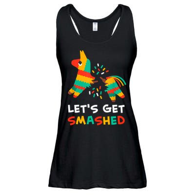 Let's Get Smashed Pinata Cinco De Mayo Ladies Essential Flowy Tank