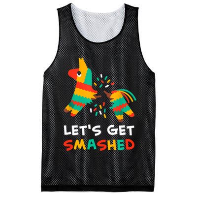 Let's Get Smashed Pinata Cinco De Mayo Mesh Reversible Basketball Jersey Tank