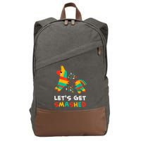 Let's Get Smashed Pinata Cinco De Mayo Cotton Canvas Backpack