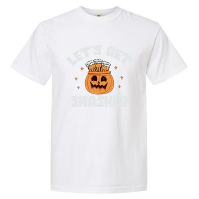 LetS Get Smashed Cool Carved Pumpkin Beer Halloween Cute Gift Garment-Dyed Heavyweight T-Shirt