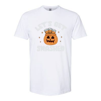 LetS Get Smashed Cool Carved Pumpkin Beer Halloween Cute Gift Softstyle CVC T-Shirt