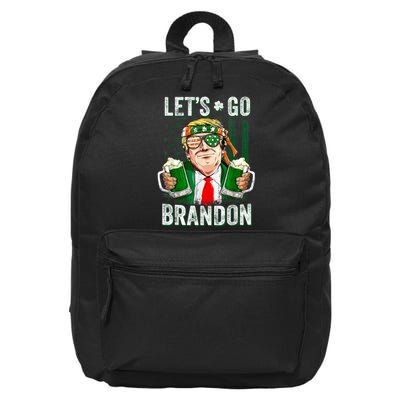 Let's Go Shamrock Brandon Happy St Patrick Day Trump 16 in Basic Backpack