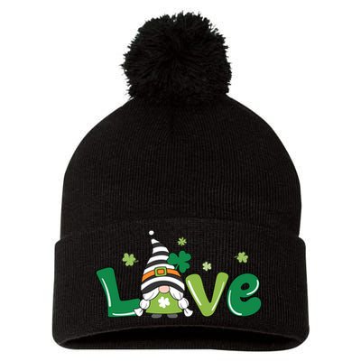Love Gnome St Patrick's Day Holiday Pom Pom 12in Knit Beanie