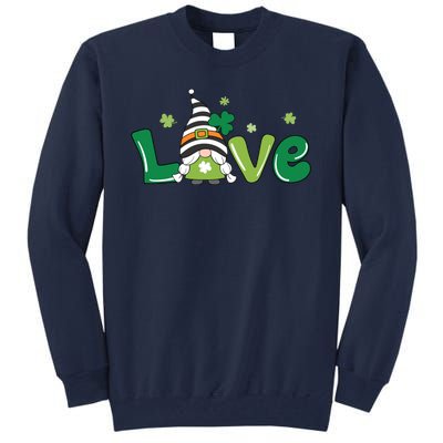 Love Gnome St Patrick's Day Holiday Tall Sweatshirt