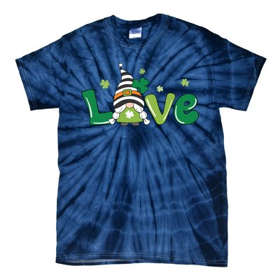 Love Gnome St Patrick's Day Holiday Tie-Dye T-Shirt