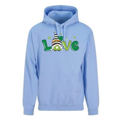 Love Gnome St Patrick's Day Holiday Unisex Surf Hoodie