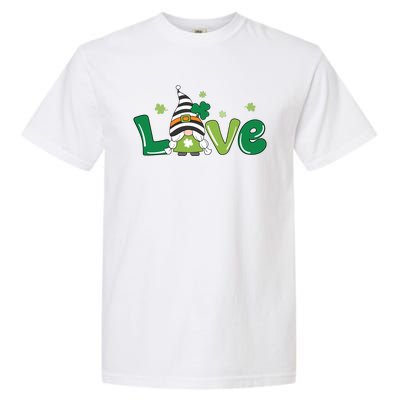 Love Gnome St Patrick's Day Holiday Garment-Dyed Heavyweight T-Shirt