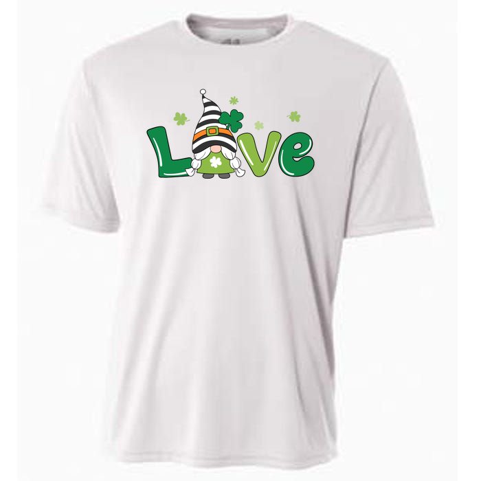 Love Gnome St Patrick's Day Holiday Cooling Performance Crew T-Shirt