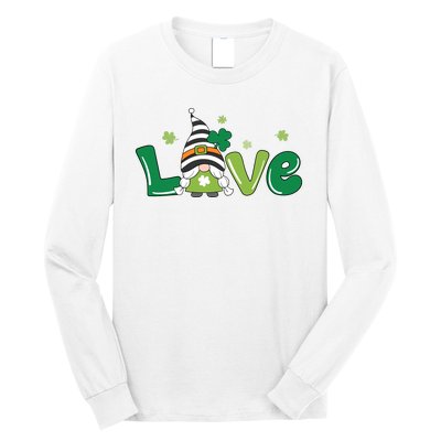 Love Gnome St Patrick's Day Holiday Long Sleeve Shirt