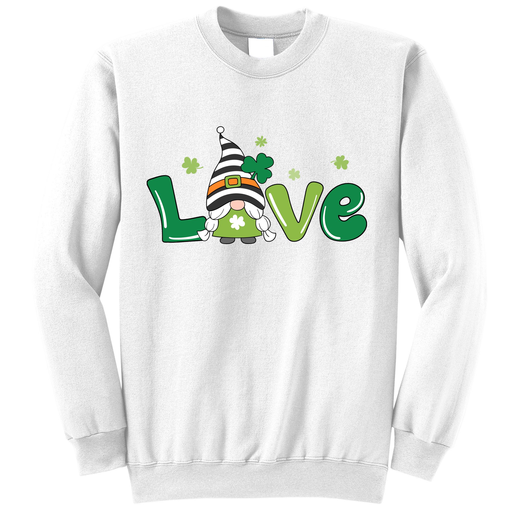 Love Gnome St Patrick's Day Holiday Sweatshirt