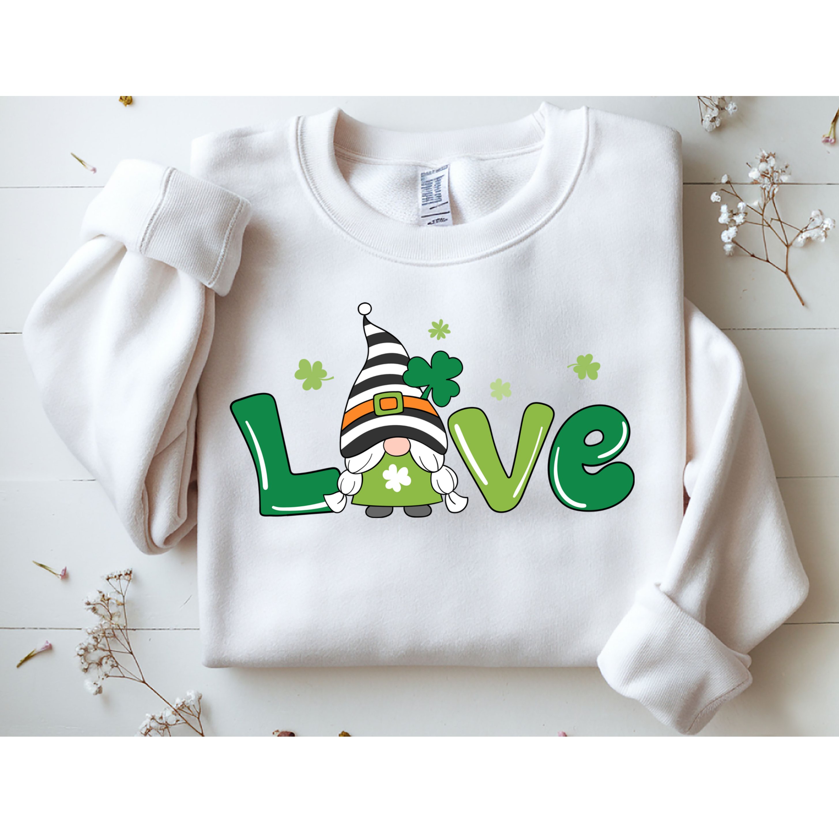 Love Gnome St Patrick's Day Holiday Sweatshirt