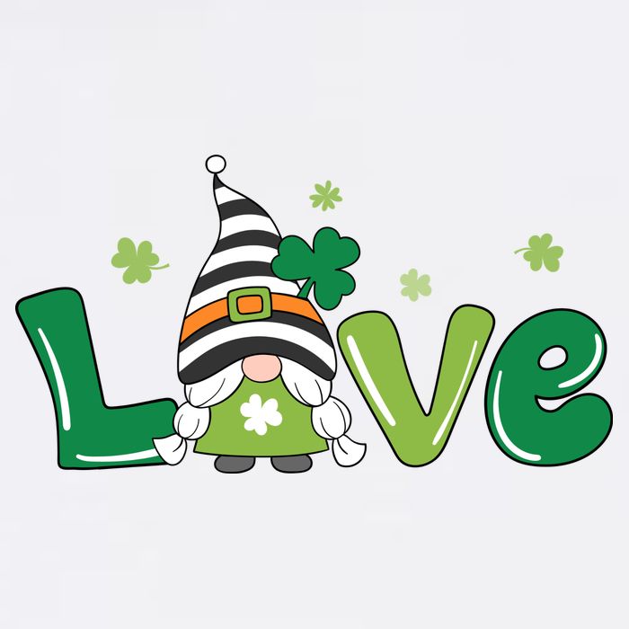Love Gnome St Patrick's Day Holiday Sweatshirt