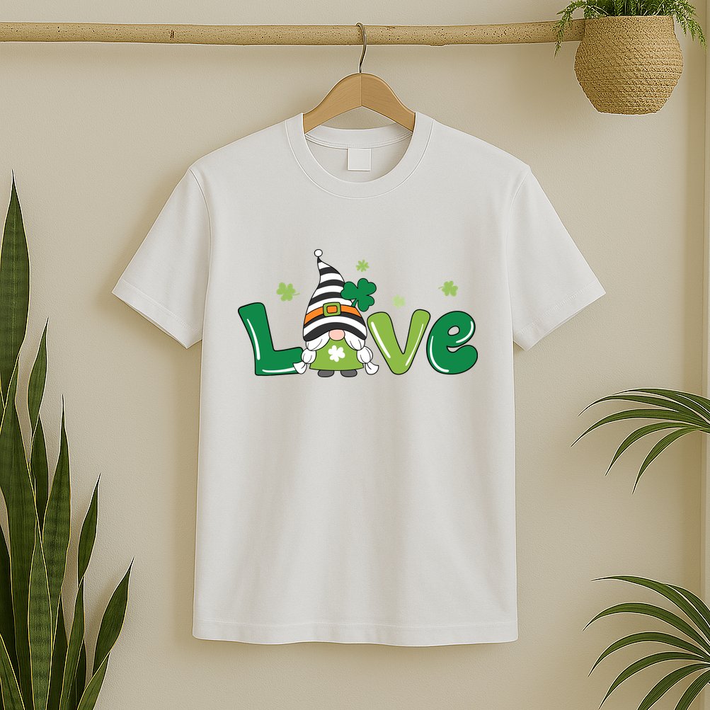 Love Gnome St Patrick's Day Holiday T-Shirt