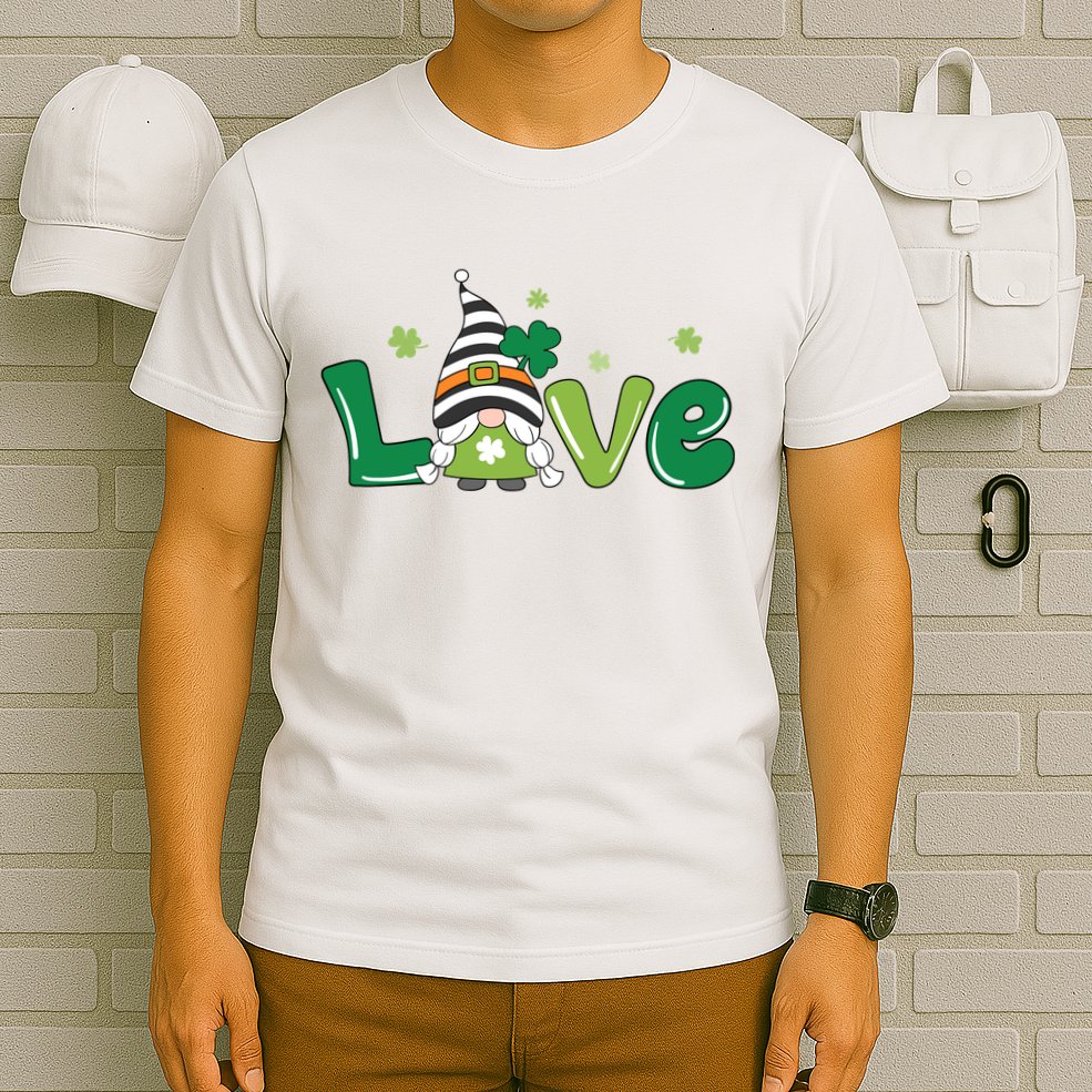 Love Gnome St Patrick's Day Holiday T-Shirt