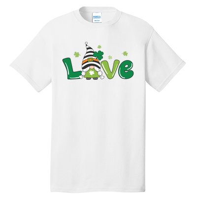 Love Gnome St Patrick's Day Holiday Tall T-Shirt