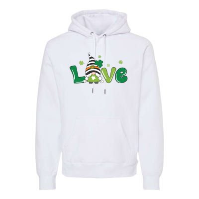 Love Gnome St Patrick's Day Holiday Premium Hoodie