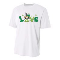 Love Gnome St Patrick's Day Holiday Performance Sprint T-Shirt