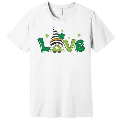 Love Gnome St Patrick's Day Holiday Premium T-Shirt