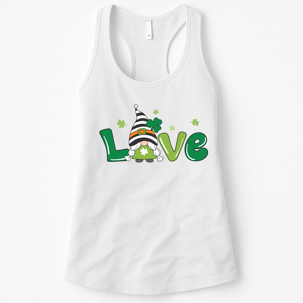 Love Gnome St Patrick's Day Holiday Womens Tank Top