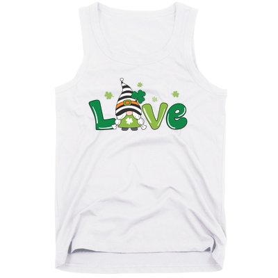 Love Gnome St Patrick's Day Holiday Tank Top