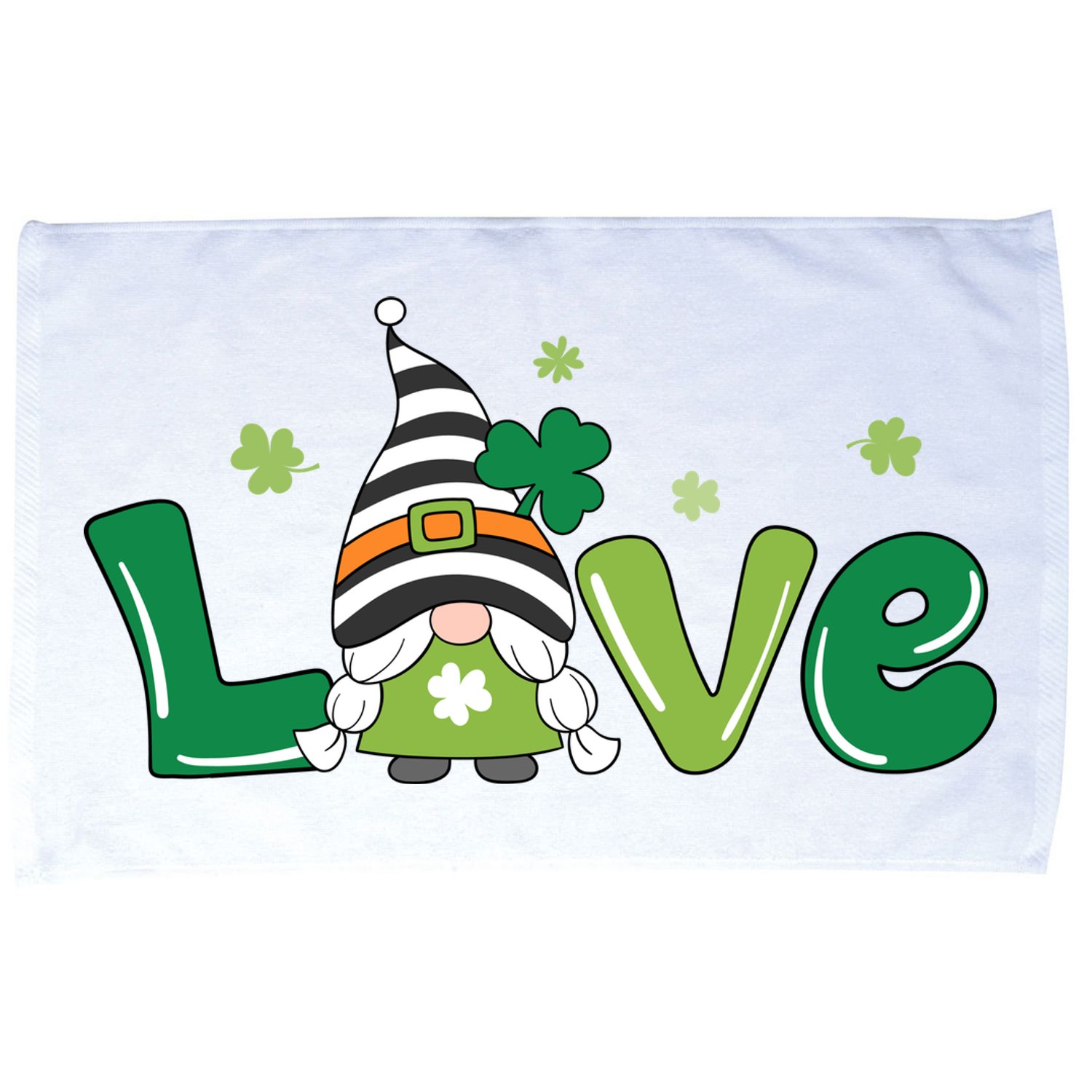 Love Gnome St Patrick's Day Holiday Microfiber Hand Towel