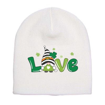 Love Gnome St Patrick's Day Holiday Short Acrylic Beanie