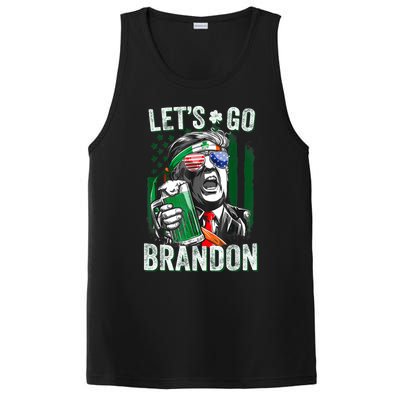 Let's Go Shamrock Brandon Happy St Patrick Day Trump PosiCharge Competitor Tank