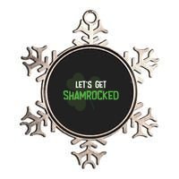 Lets Get Shamrocked | Irish Saint PatrickS Day Metallic Star Ornament