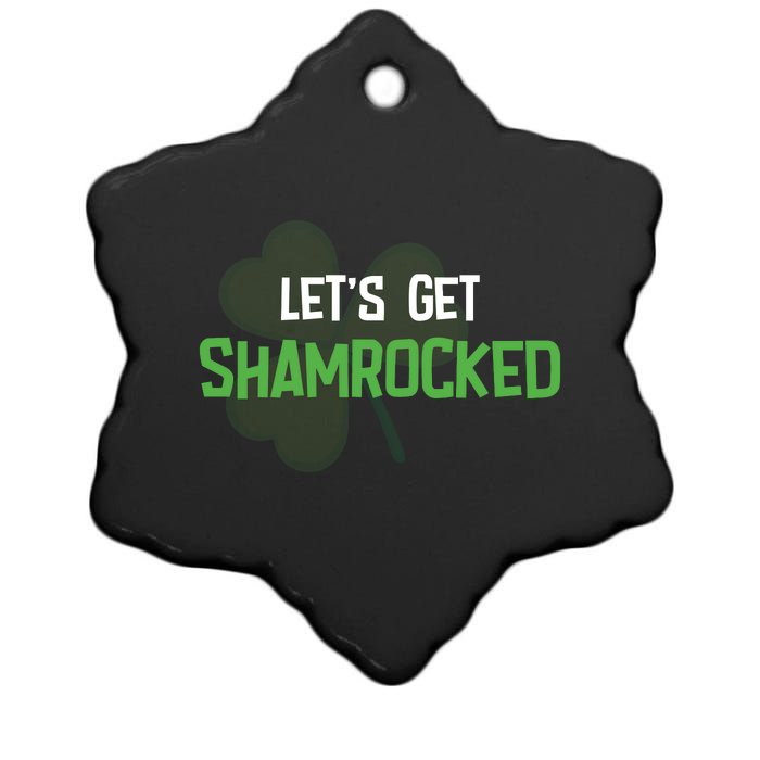 Lets Get Shamrocked | Irish Saint PatrickS Day Ceramic Star Ornament