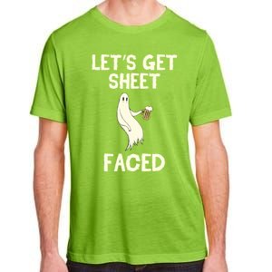 Lets Get Sheet Faced Beer Ghost Hunter Halloween Costume Gift Adult ChromaSoft Performance T-Shirt