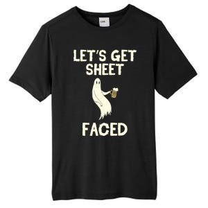 Lets Get Sheet Faced Beer Ghost Hunter Halloween Costume Gift Tall Fusion ChromaSoft Performance T-Shirt