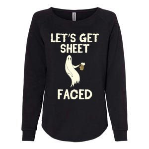 Lets Get Sheet Faced Beer Ghost Hunter Halloween Costume Gift Womens California Wash Sweatshirt