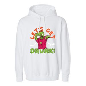 LetS Get Smashed Zombie Halloween Beer Oktoberfest Cute Gift Garment-Dyed Fleece Hoodie