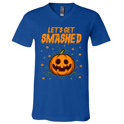 Let’S Get Smashed Funny Gift V-Neck T-Shirt