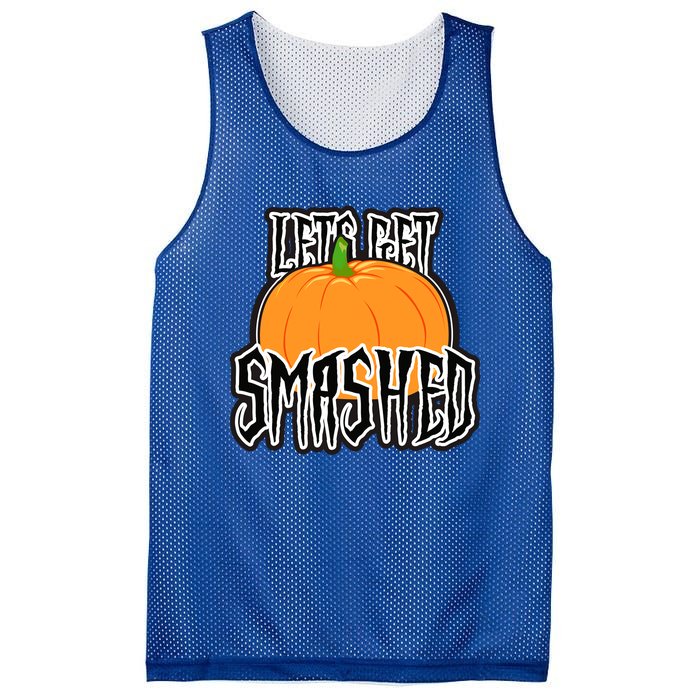 Let’S Get Smashed! Happy Halloween Pumpkin Costume Great Gift Mesh Reversible Basketball Jersey Tank