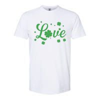 Love Green Shamrocks St Patricks Day Softstyle CVC T-Shirt